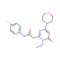 CCn1c(CC(=O)Nc2ccc(F)cc2)nc(N2CCOCC2)cc1=O ZINC000115072081