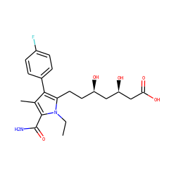 CCn1c(CC[C@@H](O)C[C@@H](O)CC(=O)O)c(-c2ccc(F)cc2)c(C)c1C(N)=O ZINC000014967840