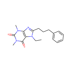 CCn1c(CCCc2ccccc2)nc2c1c(=O)n(C)c(=O)n2C ZINC000169699058