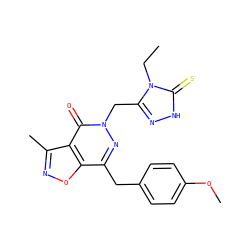CCn1c(Cn2nc(Cc3ccc(OC)cc3)c3onc(C)c3c2=O)n[nH]c1=S ZINC000084586948