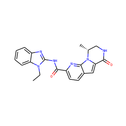 CCn1c(NC(=O)c2ccc3cc4n(c3n2)[C@H](C)CNC4=O)nc2ccccc21 ZINC000147160698