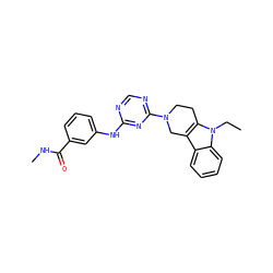 CCn1c2c(c3ccccc31)CN(c1ncnc(Nc3cccc(C(=O)NC)c3)n1)CC2 ZINC001772574464