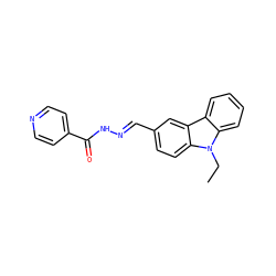 CCn1c2ccccc2c2cc(/C=N/NC(=O)c3ccncc3)ccc21 ZINC000004951623