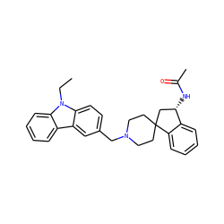 CCn1c2ccccc2c2cc(CN3CCC4(CC3)C[C@H](NC(C)=O)c3ccccc34)ccc21 ZINC000082158361