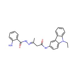 CCn1c2ccccc2c2cc(NC(=O)C/C(C)=N/NC(=O)c3ccccc3N)ccc21 ZINC000006135663