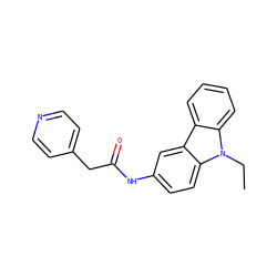 CCn1c2ccccc2c2cc(NC(=O)Cc3ccncc3)ccc21 ZINC000013490268