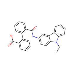 CCn1c2ccccc2c2cc(NC(=O)c3ccccc3-c3ccccc3C(=O)O)ccc21 ZINC000001719567