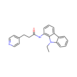 CCn1c2ccccc2c2cccc(NC(=O)CCc3ccncc3)c21 ZINC000013475345