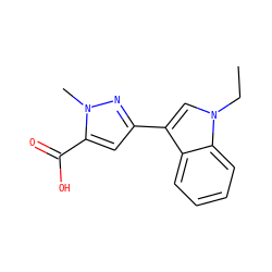 CCn1cc(-c2cc(C(=O)O)n(C)n2)c2ccccc21 ZINC000584905169