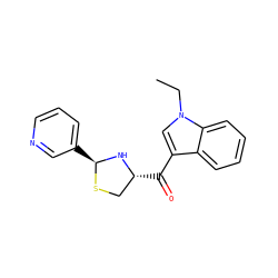 CCn1cc(C(=O)[C@@H]2CS[C@@H](c3cccnc3)N2)c2ccccc21 ZINC000013737471