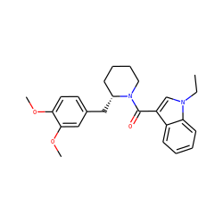 CCn1cc(C(=O)N2CCCC[C@H]2Cc2ccc(OC)c(OC)c2)c2ccccc21 ZINC000653795351
