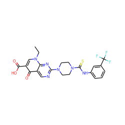 CCn1cc(C(=O)O)c(=O)c2cnc(N3CCN(C(=S)Nc4cccc(C(F)(F)F)c4)CC3)nc21 ZINC000001440909