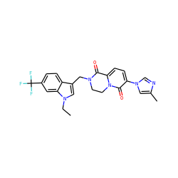 CCn1cc(CN2CCn3c(ccc(-n4cnc(C)c4)c3=O)C2=O)c2ccc(C(F)(F)F)cc21 ZINC000299872033