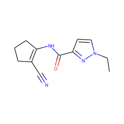 CCn1ccc(C(=O)NC2=C(C#N)CCC2)n1 ZINC000000467681