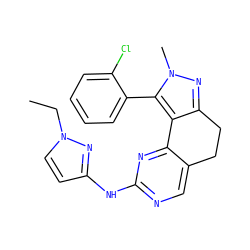 CCn1ccc(Nc2ncc3c(n2)-c2c(nn(C)c2-c2ccccc2Cl)CC3)n1 ZINC000169702151