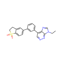 CCn1cnc2c(-c3cccc(-c4ccc5c(c4)CCS5(=O)=O)c3)cnnc21 ZINC000150061325