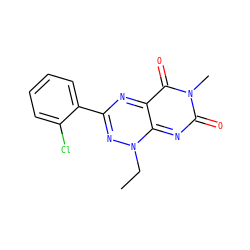 CCn1nc(-c2ccccc2Cl)nc2c(=O)n(C)c(=O)nc1-2 ZINC000006810410