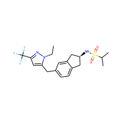 CCn1nc(C(F)(F)F)cc1Cc1ccc2c(c1)C[C@@H](NS(=O)(=O)C(C)C)C2 ZINC000066252777