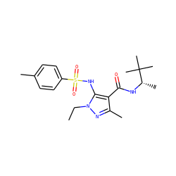 CCn1nc(C)c(C(=O)N[C@@H](C)C(C)(C)C)c1NS(=O)(=O)c1ccc(C)cc1 ZINC000073222497