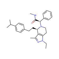 CCn1nc(C)c2c1CCN([C@@H](C(=O)NC)c1ccccc1)[C@@H]2CCc1ccc(C(C)C)cc1 ZINC000049089168
