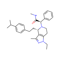 CCn1nc(C)c2c1CCN([C@@H](C(=O)NC)c1ccccc1)[C@H]2CCc1ccc(C(C)C)cc1 ZINC000049033339