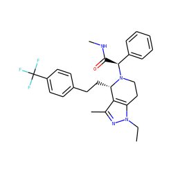 CCn1nc(C)c2c1CCN([C@@H](C(=O)NC)c1ccccc1)[C@H]2CCc1ccc(C(F)(F)F)cc1 ZINC000049034350