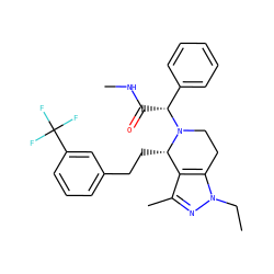 CCn1nc(C)c2c1CCN([C@H](C(=O)NC)c1ccccc1)[C@H]2CCc1cccc(C(F)(F)F)c1 ZINC000049033771