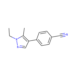 CCn1ncc(-c2ccc(C#N)cc2)c1C ZINC000260479158