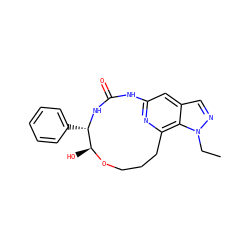 CCn1ncc2cc3nc(c21)CCCO[C@@H](O)[C@H](c1ccccc1)NC(=O)N3 ZINC001772654792