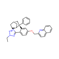 CCn1nnc(-c2ccc(OCc3ccc4ccccc4n3)cc2[C@]2(c3ccccc3)C[C@H]3CC[C@H]2C3)n1 ZINC000101508250
