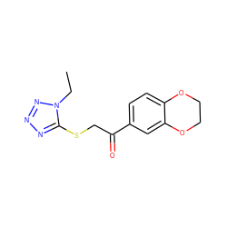 CCn1nnnc1SCC(=O)c1ccc2c(c1)OCCO2 ZINC000004882530
