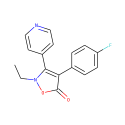 CCn1oc(=O)c(-c2ccc(F)cc2)c1-c1ccncc1 ZINC000029053341