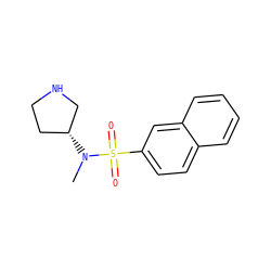 CN([C@@H]1CCNC1)S(=O)(=O)c1ccc2ccccc2c1 ZINC000040891994