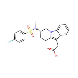 CN([C@H]1CCc2c(CC(=O)O)c3ccccc3n2C1)S(=O)(=O)c1ccc(F)cc1 ZINC000034804183