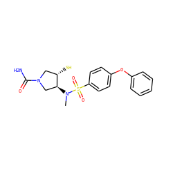 CN([C@H]1CN(C(N)=O)C[C@@H]1S)S(=O)(=O)c1ccc(Oc2ccccc2)cc1 ZINC000096270005