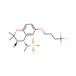 CN([C@H]1c2cc(OCCCC(F)(F)F)ccc2OC(C)(C)[C@@H]1O)S(C)(=O)=O ZINC000003941174