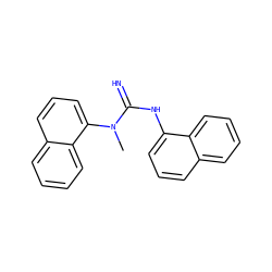 CN(C(=N)Nc1cccc2ccccc12)c1cccc2ccccc12 ZINC000013733787