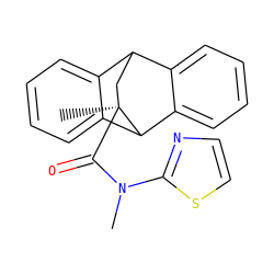 CN(C(=O)[C@@]1(C)CC2c3ccccc3C1c1ccccc12)c1nccs1 ZINC000040913375