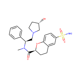 CN(C(=O)[C@@H]1CCc2cc(S(N)(=O)=O)ccc2O1)[C@H](CN1CC[C@H](O)C1)c1ccccc1 ZINC000028530535