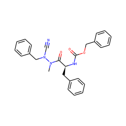CN(C(=O)[C@H](Cc1ccccc1)NC(=O)OCc1ccccc1)N(C#N)Cc1ccccc1 ZINC000045388595