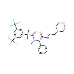 CN(C(=O)C(C)(C)c1cc(C(F)(F)F)cc(C(F)(F)F)c1)[C@H](C(=O)NCCN1CCOCC1)c1ccccc1 ZINC000103235203