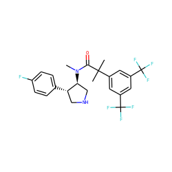 CN(C(=O)C(C)(C)c1cc(C(F)(F)F)cc(C(F)(F)F)c1)[C@H]1CNC[C@@H]1c1ccc(F)cc1 ZINC000064526938