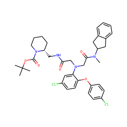 CN(C(=O)CN(CC(=O)NC[C@H]1CCCCN1C(=O)OC(C)(C)C)c1cc(Cl)ccc1Oc1ccc(Cl)cc1)C1Cc2ccccc2C1 ZINC000473087443
