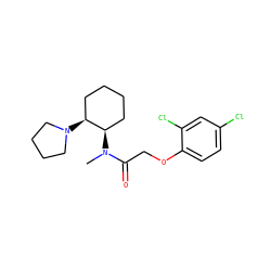 CN(C(=O)COc1ccc(Cl)cc1Cl)[C@@H]1CCCC[C@@H]1N1CCCC1 ZINC000006010244