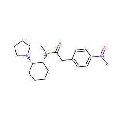 CN(C(=O)Cc1ccc([N+](=O)[O-])cc1)[C@@H]1CCCC[C@@H]1N1CCCC1 ZINC000026835115
