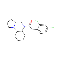 CN(C(=O)Cc1ccc(Cl)cc1Cl)[C@@H]1CCCC[C@@H]1N1CCCC1 ZINC000006018038