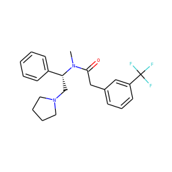 CN(C(=O)Cc1cccc(C(F)(F)F)c1)[C@H](CN1CCCC1)c1ccccc1 ZINC000026574873
