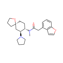 CN(C(=O)Cc1cccc2occc12)[C@H]1CC[C@@]2(CCCO2)C[C@@H]1N1CCCC1 ZINC000001914437