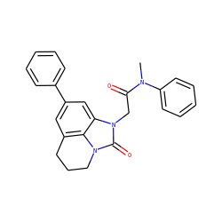 CN(C(=O)Cn1c(=O)n2c3c(cc(-c4ccccc4)cc31)CCC2)c1ccccc1 ZINC000095587472