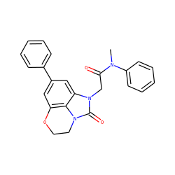 CN(C(=O)Cn1c(=O)n2c3c(cc(-c4ccccc4)cc31)OCC2)c1ccccc1 ZINC000095588576